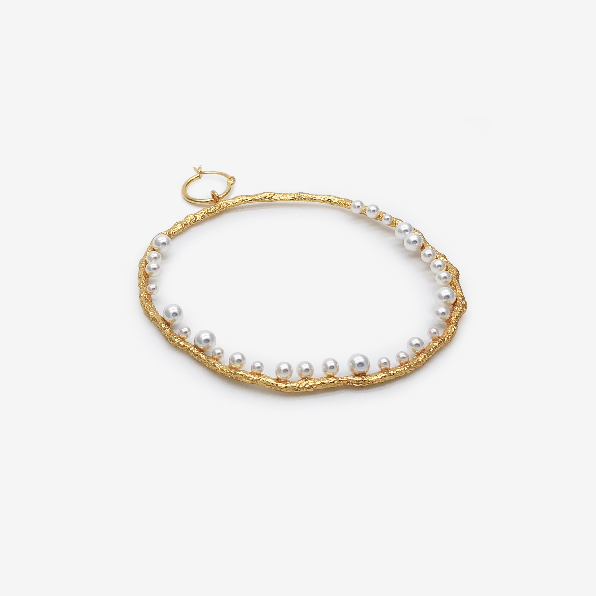 FLOW PEARL GOLD EARING