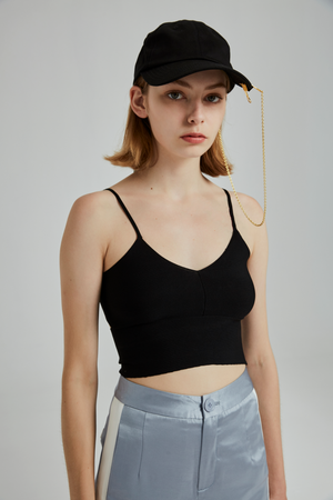 BLACK KNIT CAMISOLE