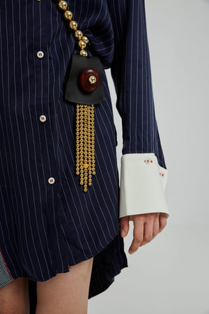 OVER SIZE SHIRT WITH DETACHABLE CUFF