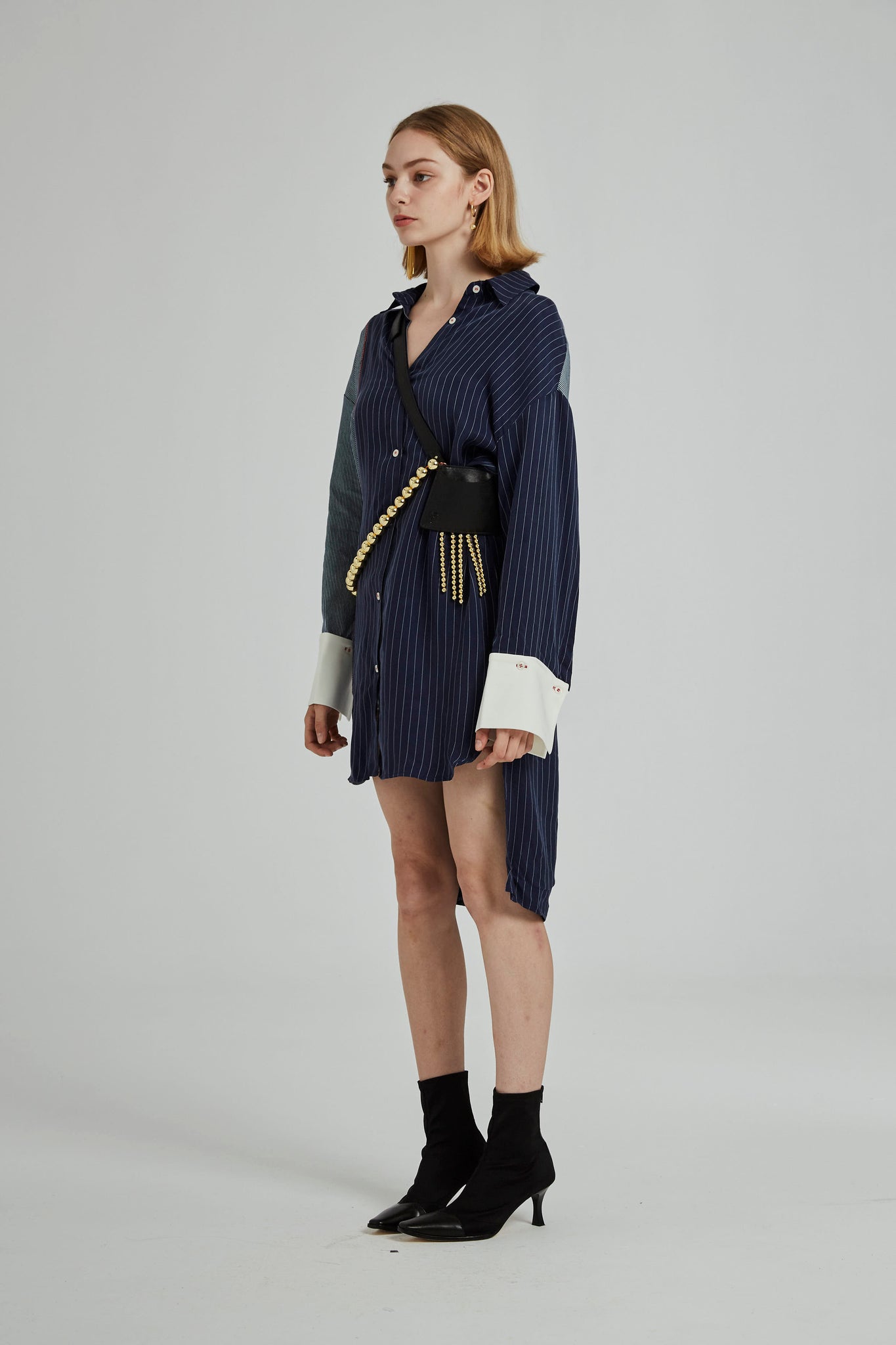 OVER SIZE SHIRT WITH DETACHABLE CUFF