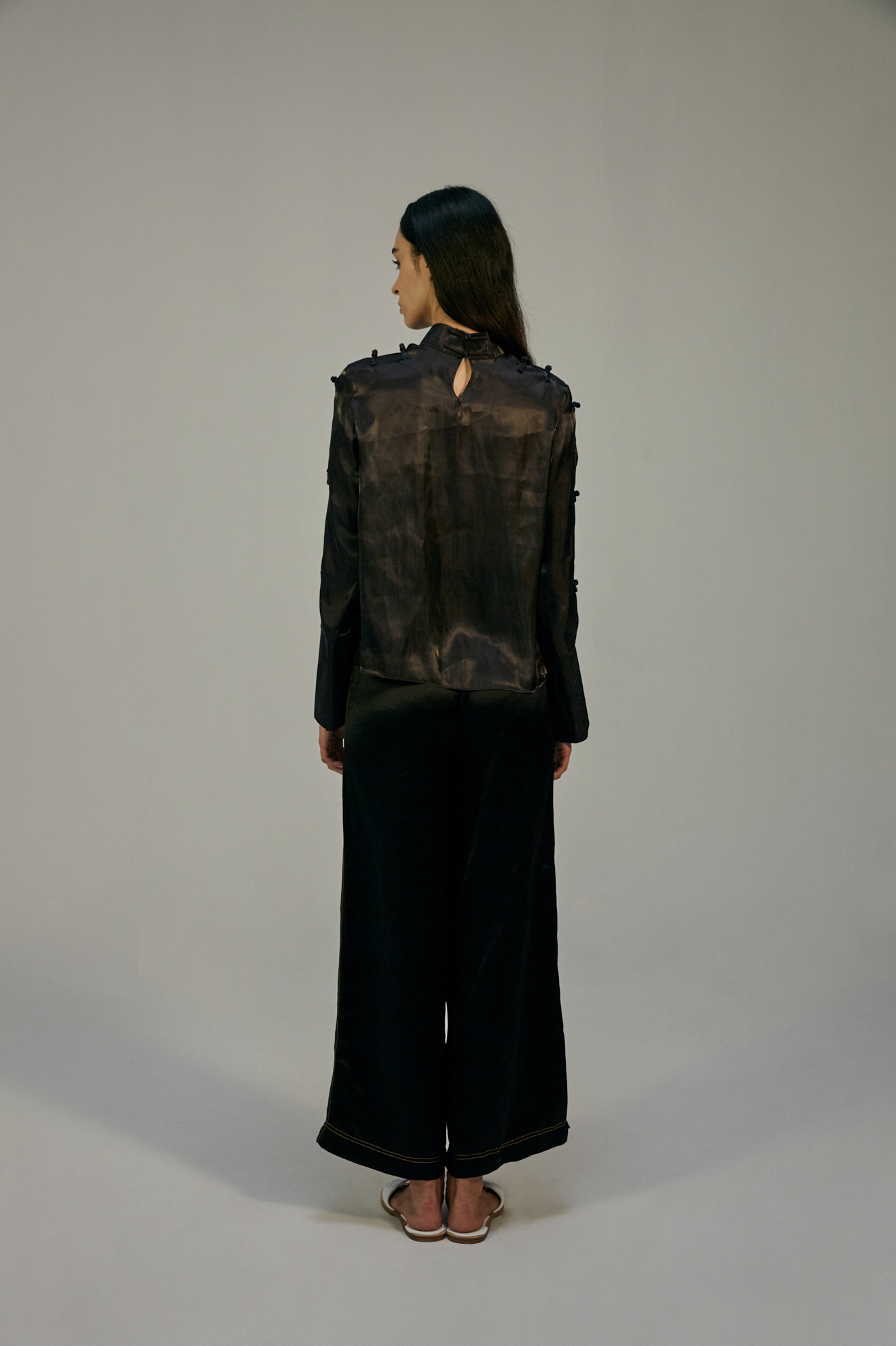 BLACK SILK BLOUSE