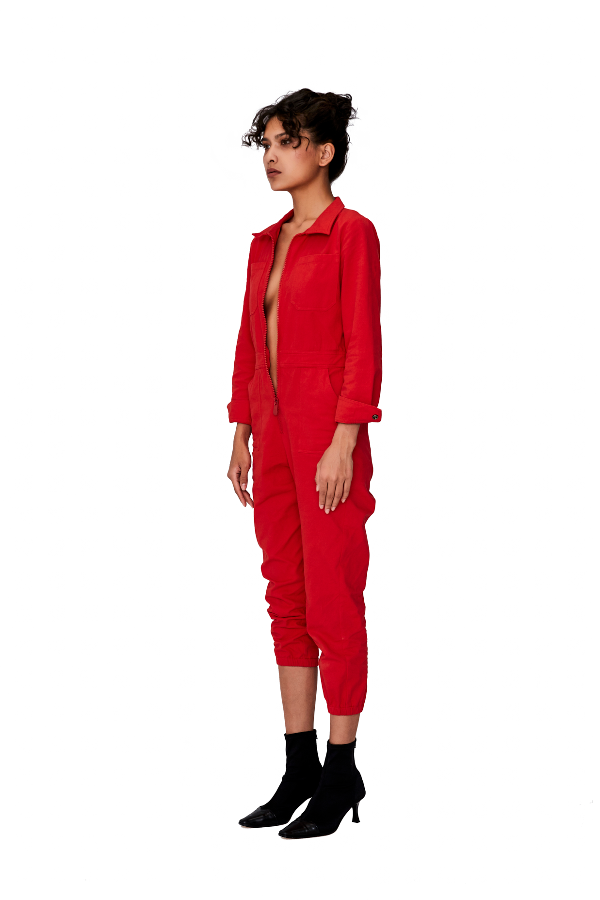 RED UNIFORM JUMPSUIT