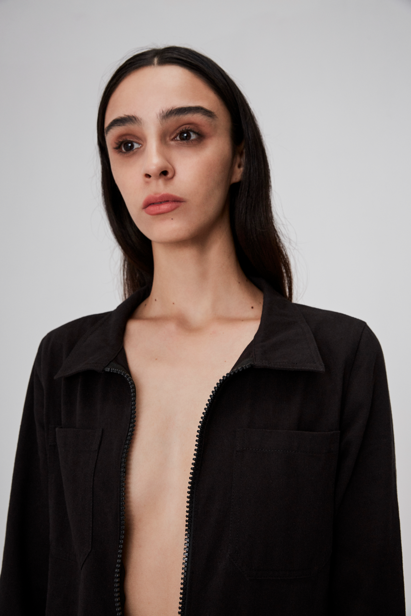 BLACK UNIFORM JUMPSUIT