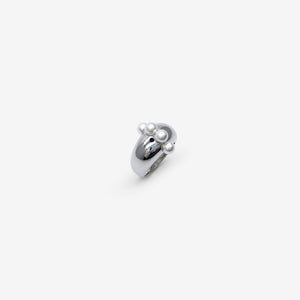 SILVER VINTAGE PEARL RING
