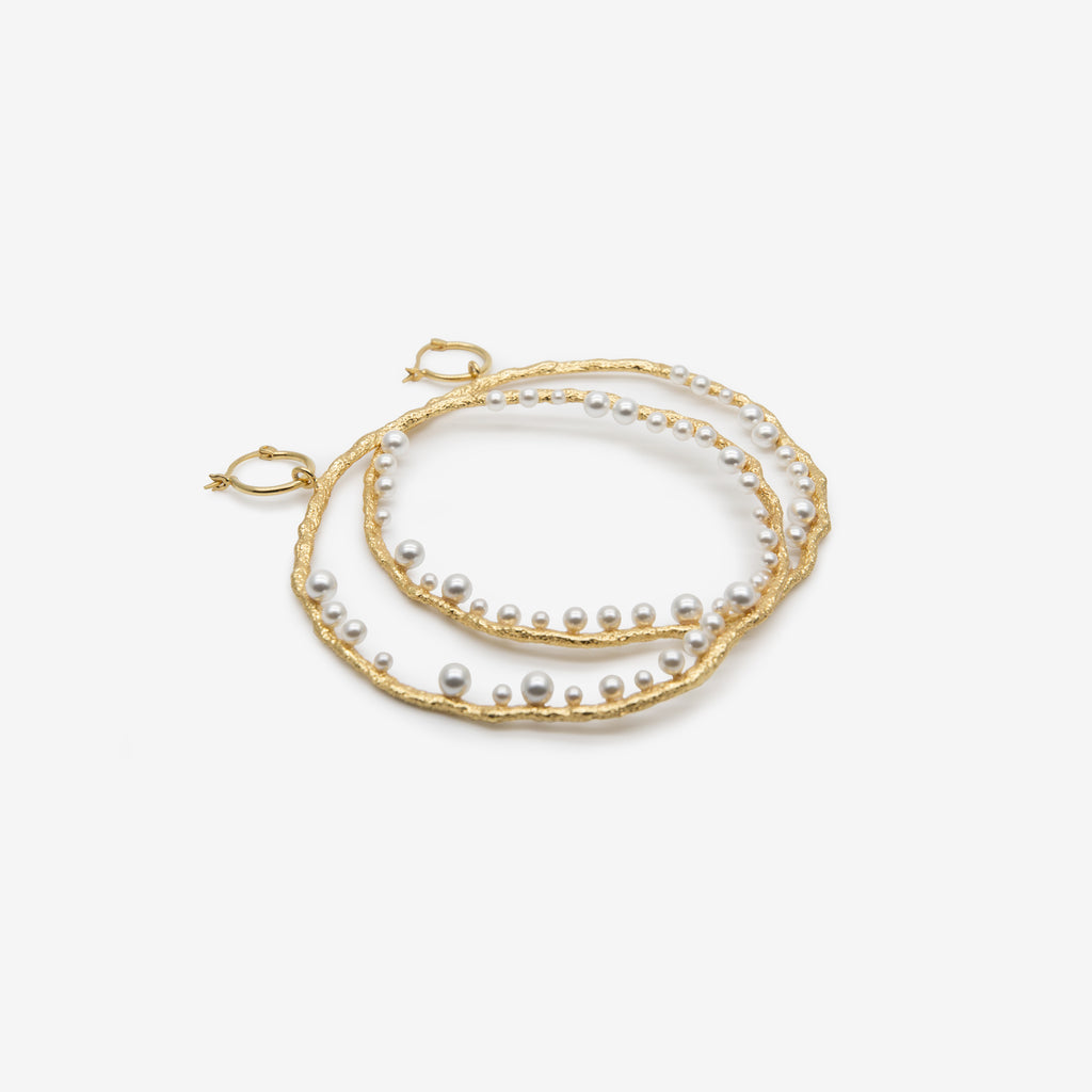 FLOW PEARL GOLD EARING