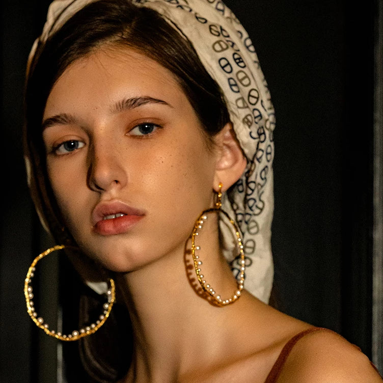 FLOW PEARL GOLD EARING