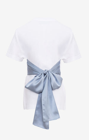T-SHIRT WITH BLUE BOW
